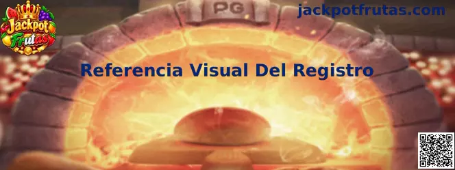 Referencia visual del registro de Jackpot Frutas, con una ilustración complementaria del aspecto gráfico de la interfaz durante el alta de una cuenta nueva.