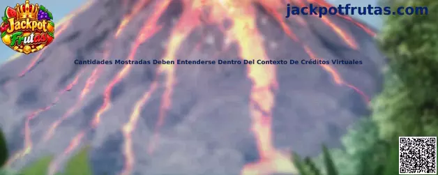 Ilustración de Jackpot Frutas para comprender el saldo y los premios expresados en créditos virtuales de demostración