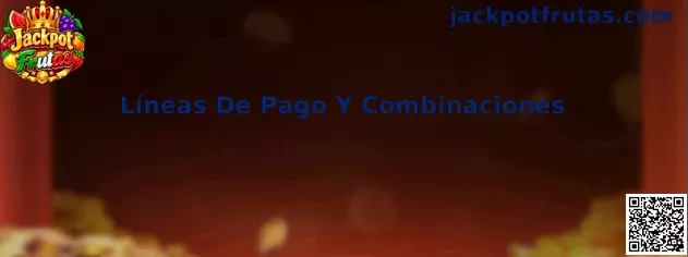 Representación visual de líneas de pago y combinaciones en Jackpot Frutas